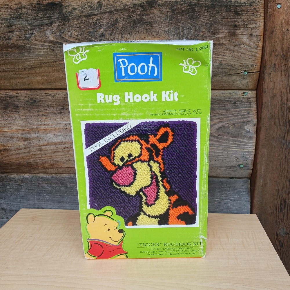 Tigger from Pooh Latch Hook‎ Rug Panel Kit Caron WonderArt "12x12" Opened